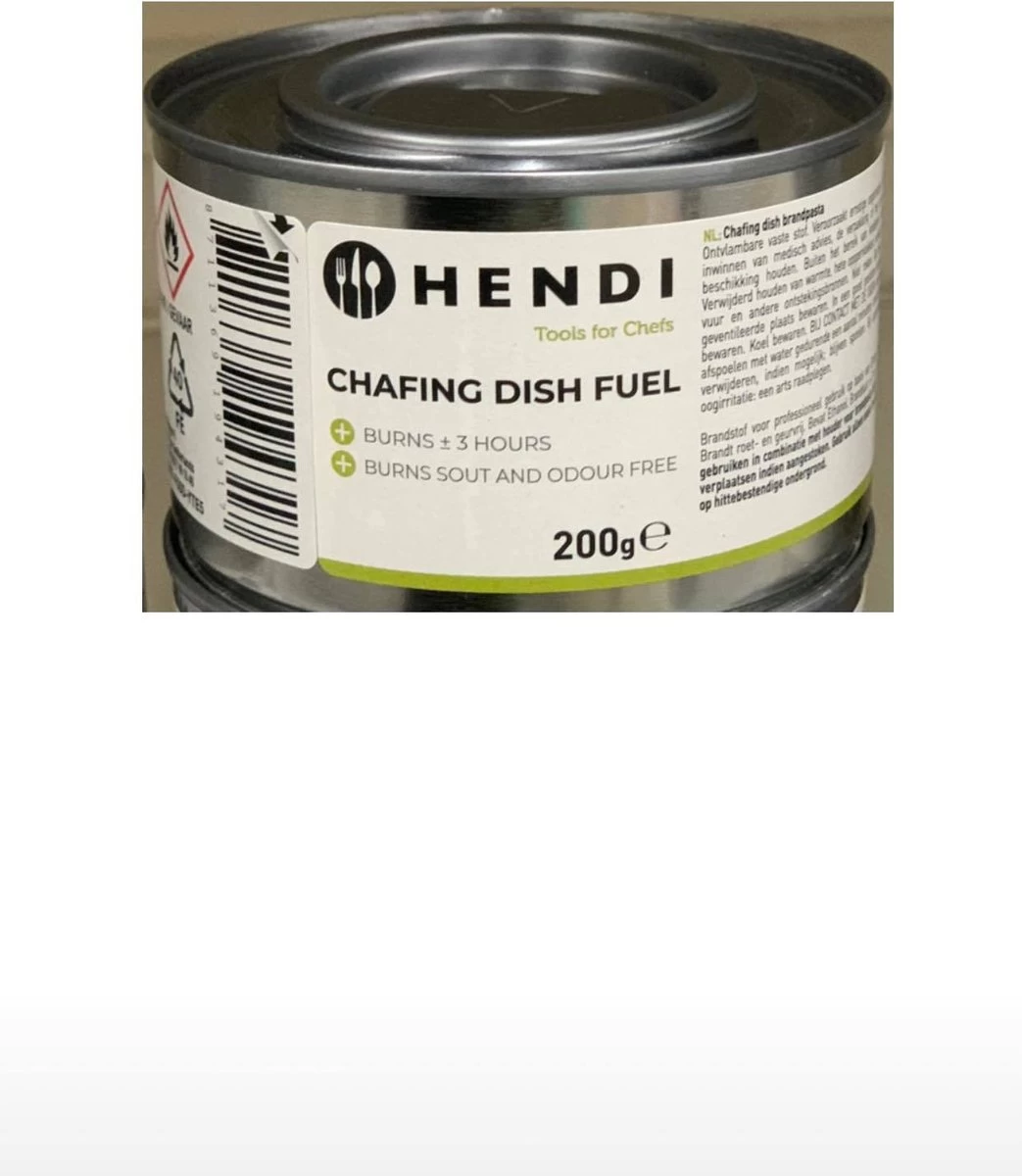 Hendi Brandpasta Voor Chafing Dish - Brandgel 200g - ( 2 Stuks ) - Afbeelding 2