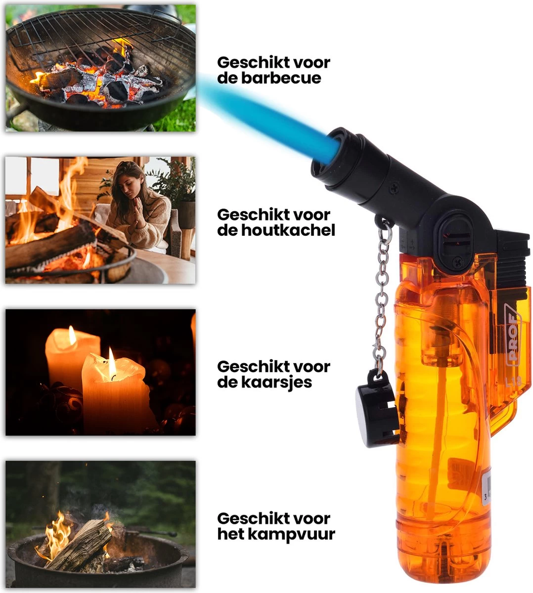 Prof Turbo Aansteker - Stormaansteker - Kaarsen - BBQ - Sigaren - 1 St - Afbeelding 3
