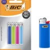 BIC Mini J25 Vuursteen Aanstekers - Verschillende Kleuren - Pak Van 4 Kleine Gasaanstekers
