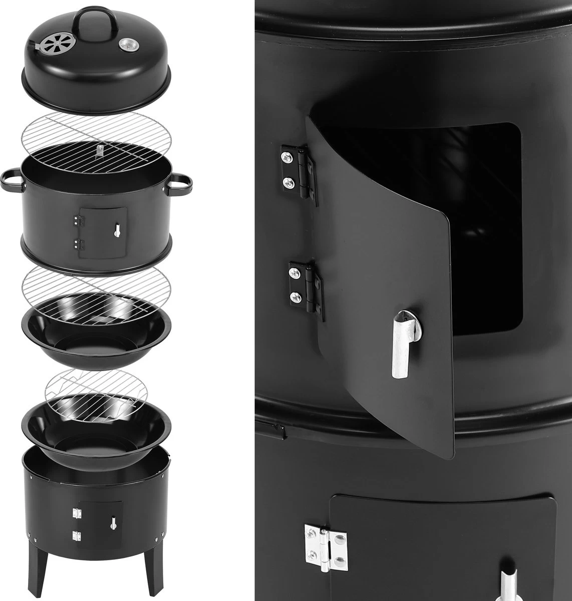 Merkloos Monzana Barbecue-ROKER-Grill-Oven - Afbeelding 5