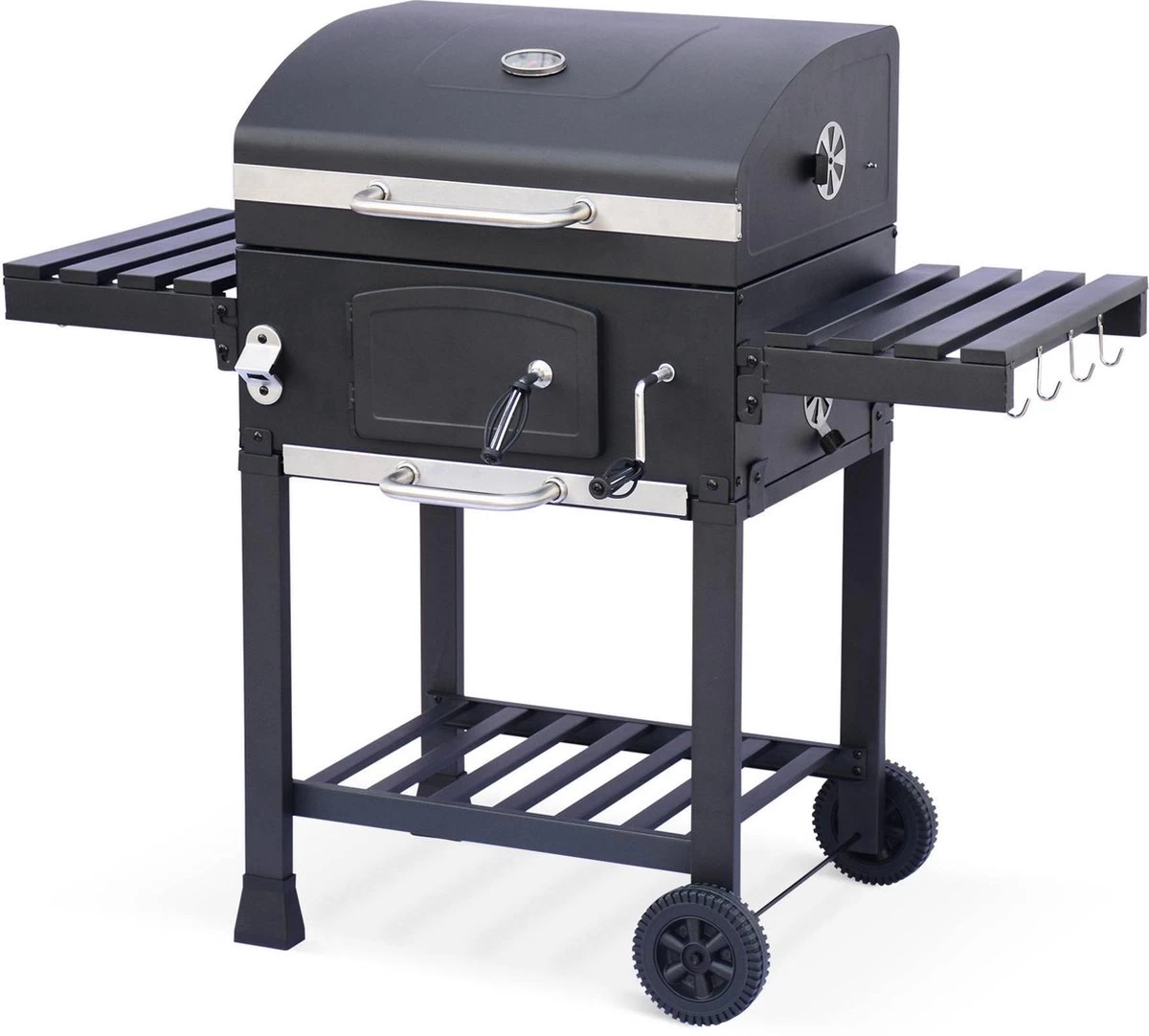 Alice's Garden Houtskool BBQ Bernard - Smoker - Verstelbare Houtskoolbak - Zwart