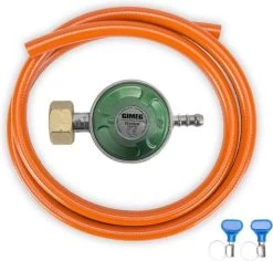 Gimeg Gasdrukregelaarset - 30 Mbar - Kombi X Slangpilaar - Slang 150 Cm