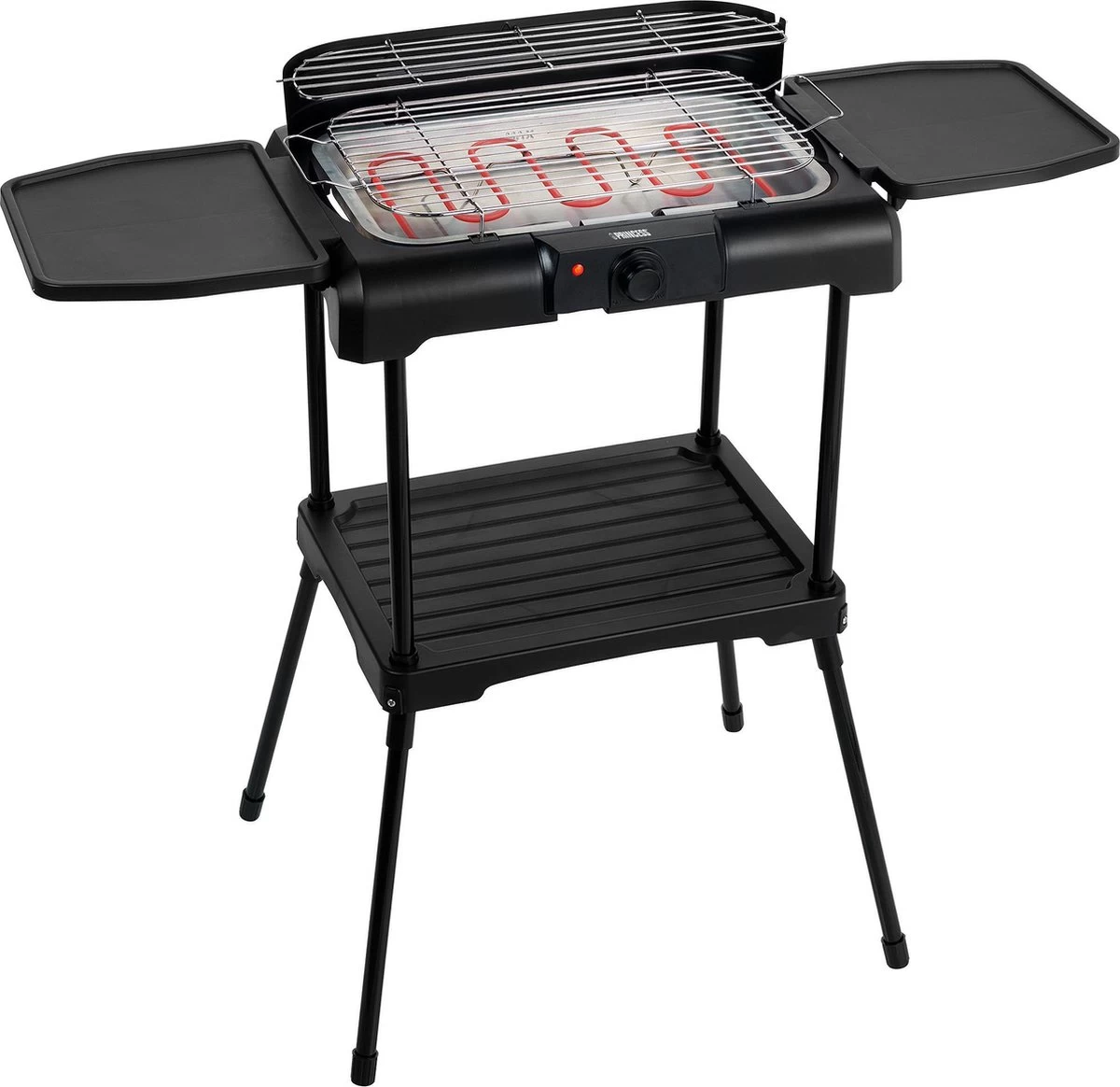 Princess 112250 Elektrische BBQ Met Zijplanken - BBQ - 40x25cm - Met En Zonder Statief Te Gebruiken - Met Zijplankjes - Ook Te Gebruiken Als Tafelgrill - 2200W - Afbeelding 8