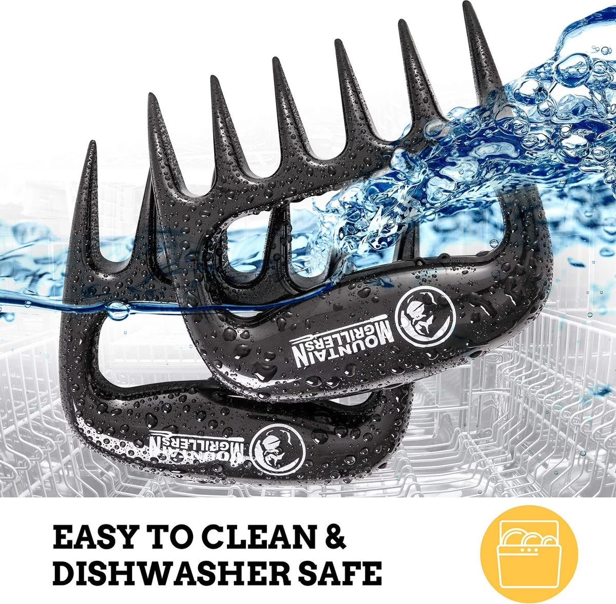 Mountain Grillers Claws-High Quality Meat Claws For American BBQ Pulled Pork-Plastic Meat Claws For Slicing-Vaatwasser Safe Bear Claws Gift Idee - Afbeelding 4