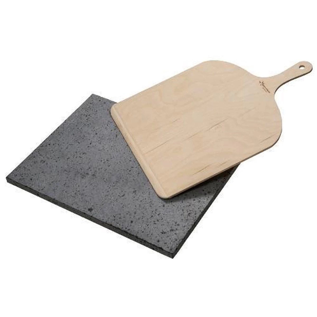 ETNA Pizza Set - Grote Pizzasteen & GRATIS Pizzaschep - 30 Cm X 38 Cm - Echt Italiaanse Pizzasteen - Broodbaksteen - BBQ Pizzasteen - Gemaakt Van Lavasteen Uit De Etna - Non-stick - Eppicotispai - Afbeelding 2