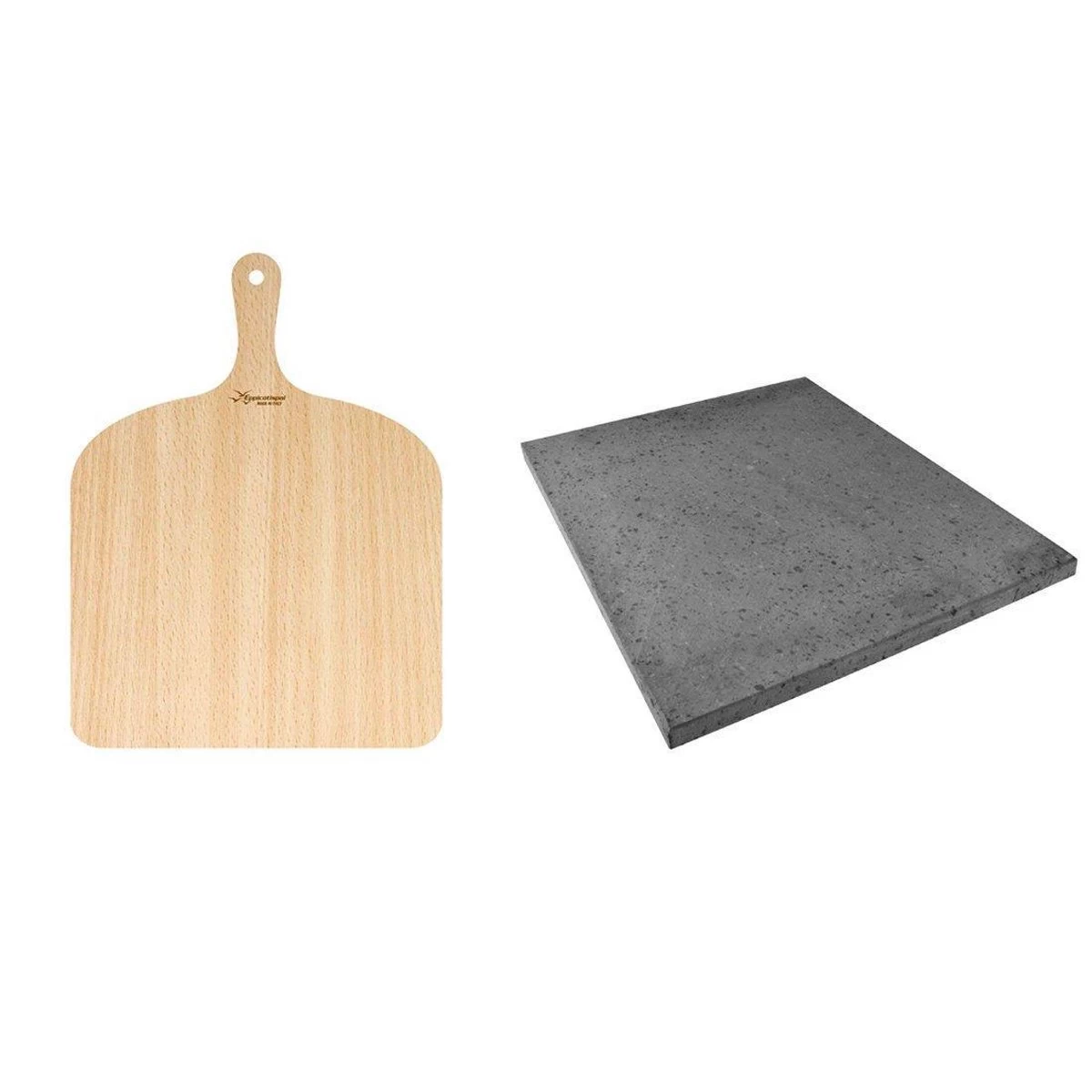 ETNA Pizza Set - Grote Pizzasteen & GRATIS Pizzaschep - 30 Cm X 38 Cm - Echt Italiaanse Pizzasteen - Broodbaksteen - BBQ Pizzasteen - Gemaakt Van Lavasteen Uit De Etna - Non-stick - Eppicotispai - Afbeelding 4