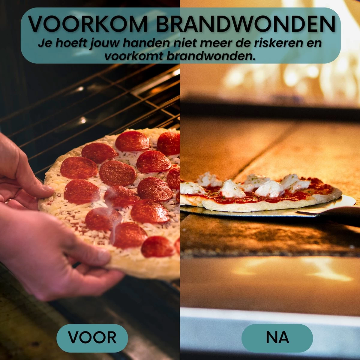 Nowad Pizzaschep RVS Rond Voor BBQ En Oven - 30,5 Cm - Pizzaspatel - Taartschep - Houten Handvat - Ophangbaar - Rond - Vaatwasbestendig - Keukenaccessoires - Afbeelding 14