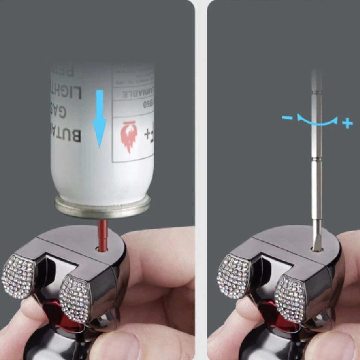 Merkloos Diamond Bear Aansteker - Kado - Valentijnsdag - Cute - TikTok - Cadeau - Afbeelding 3