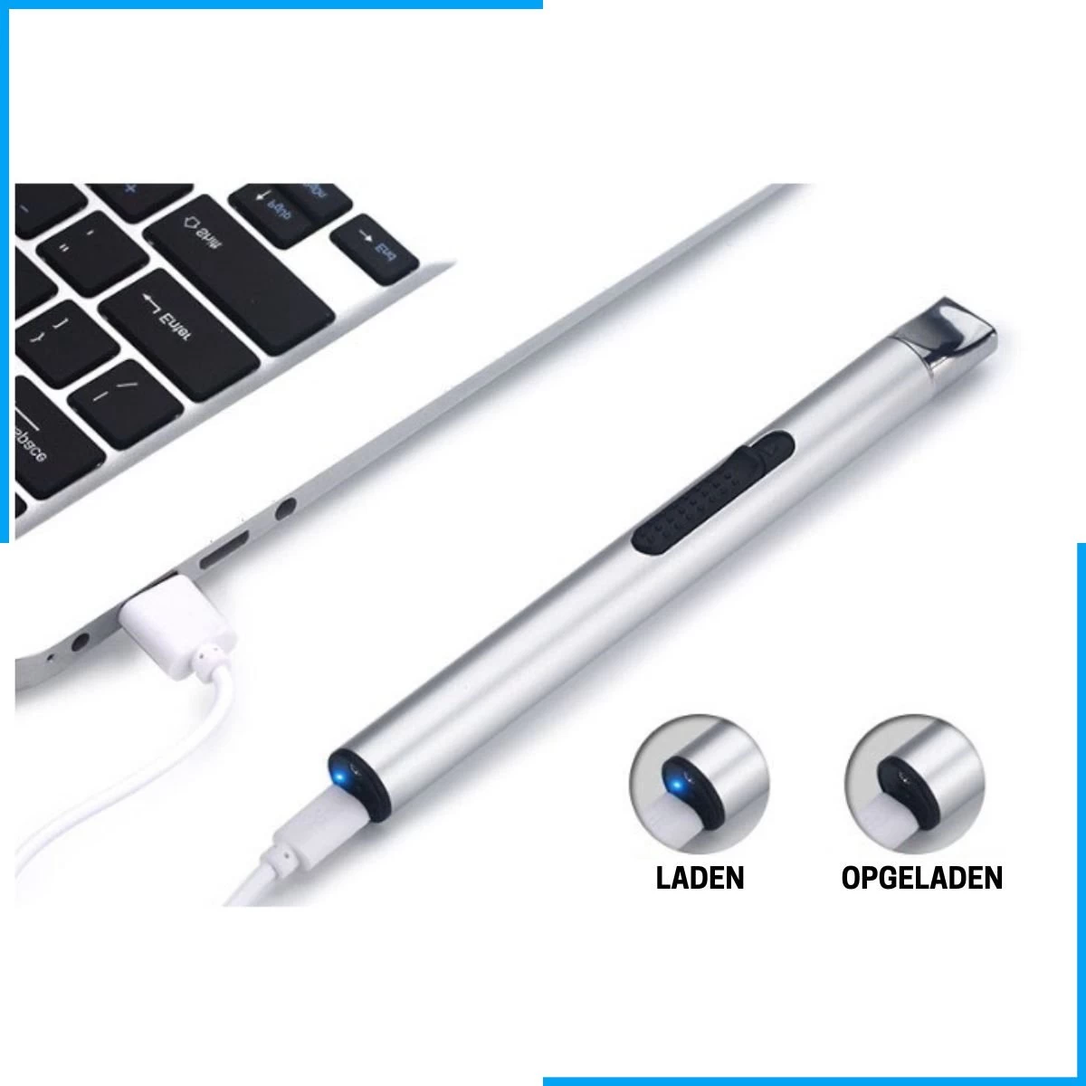 Aansteker Elektrisch - Plasma Aansteker - Aansteker Voor Kaarsen - Oplaadbaar Met USB Kabel - Windproof - SEVEND® - Afbeelding 2