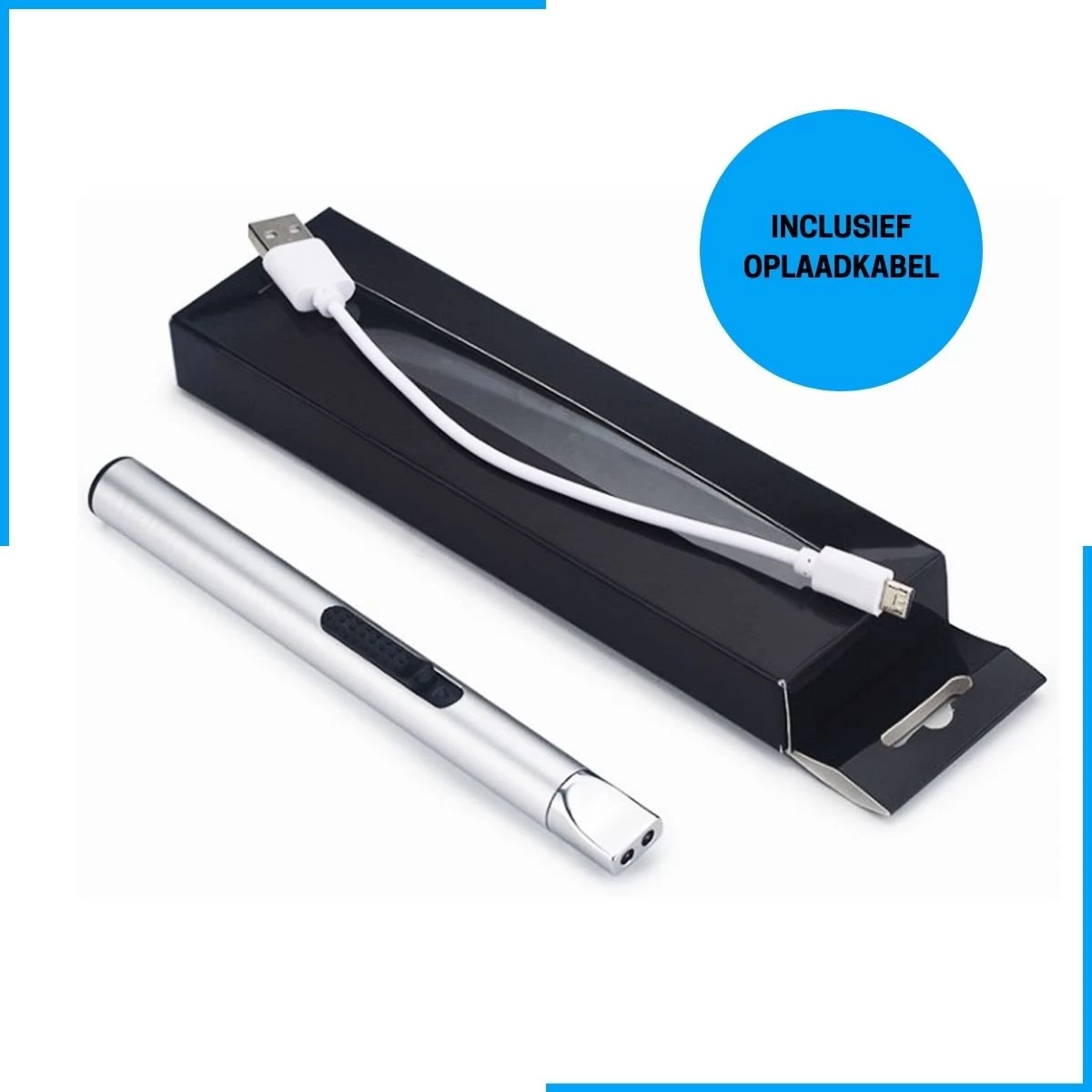 Aansteker Elektrisch - Plasma Aansteker - Aansteker Voor Kaarsen - Oplaadbaar Met USB Kabel - Windproof - SEVEND® - Afbeelding 4