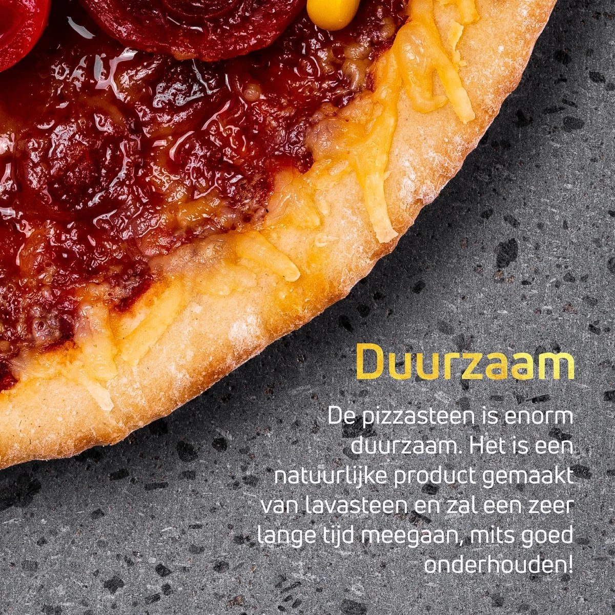 Pizzasteen BBQ Oven - Lava Van Vulkaan Etna - Barbecue Accesoires - Made In Italy - Broodbaksteen - 30x38x1.1 - VDN - Afbeelding 7