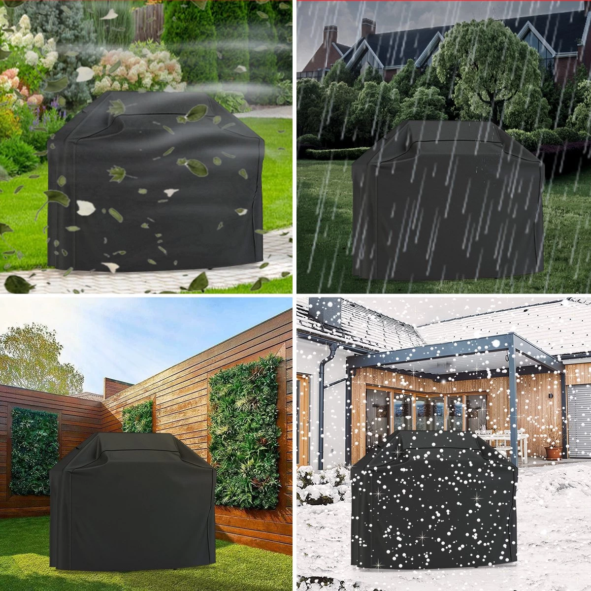 GrillX Barbecue Hoes - 170 X 61 X 117cm - BBQ Hoes Waterdicht - Beschermhoes Inclusief Trekkoord - BBQ Accesoires - Afbeelding 4