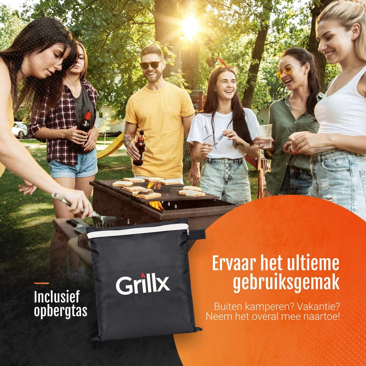 GrillX Barbecue Hoes - 170 X 61 X 117cm - BBQ Hoes Waterdicht - Beschermhoes Inclusief Trekkoord - BBQ Accesoires - Afbeelding 6