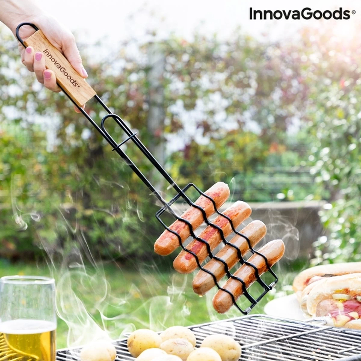 Innovagoods BARBECUEGRIL VOOR WORSTJES SOSKET - Bbq Accesoires - Bbq Accesoires Rooster - Afbeelding 8