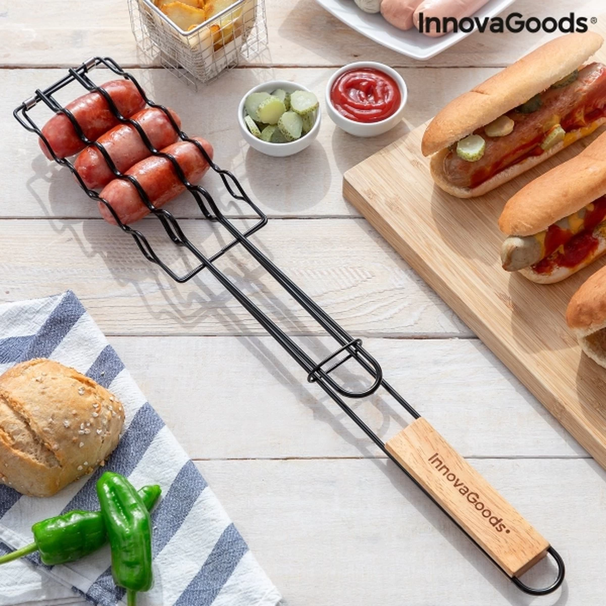 Innovagoods BARBECUEGRIL VOOR WORSTJES SOSKET - Bbq Accesoires - Bbq Accesoires Rooster - Afbeelding 9