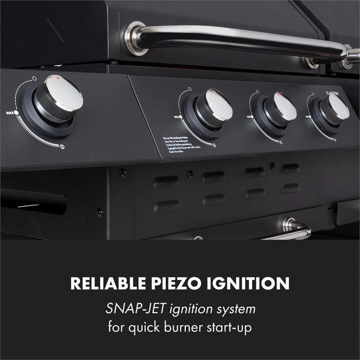 Klarstein Kingsville Double Barbecue - Houtskool- En Gasbarbecue - Smoker BBQ - Inclusief Deksels En Thermometer - Met 2 Roosters - Zwart - Afbeelding 5