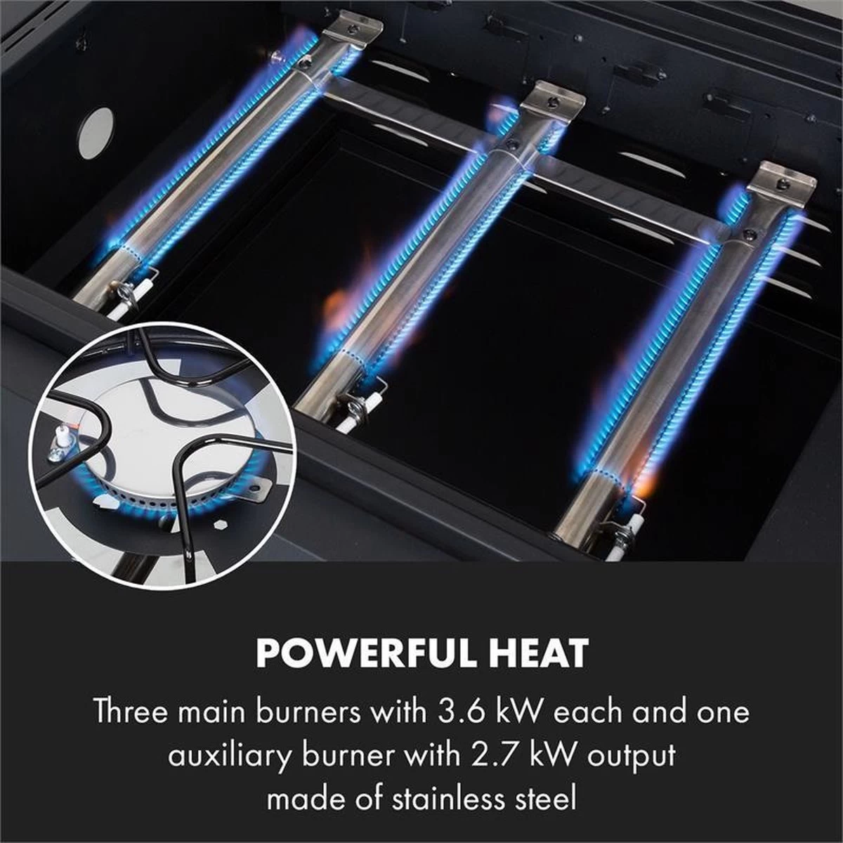 Klarstein Kingsville Double Barbecue - Houtskool- En Gasbarbecue - Smoker BBQ - Inclusief Deksels En Thermometer - Met 2 Roosters - Zwart - Afbeelding 10