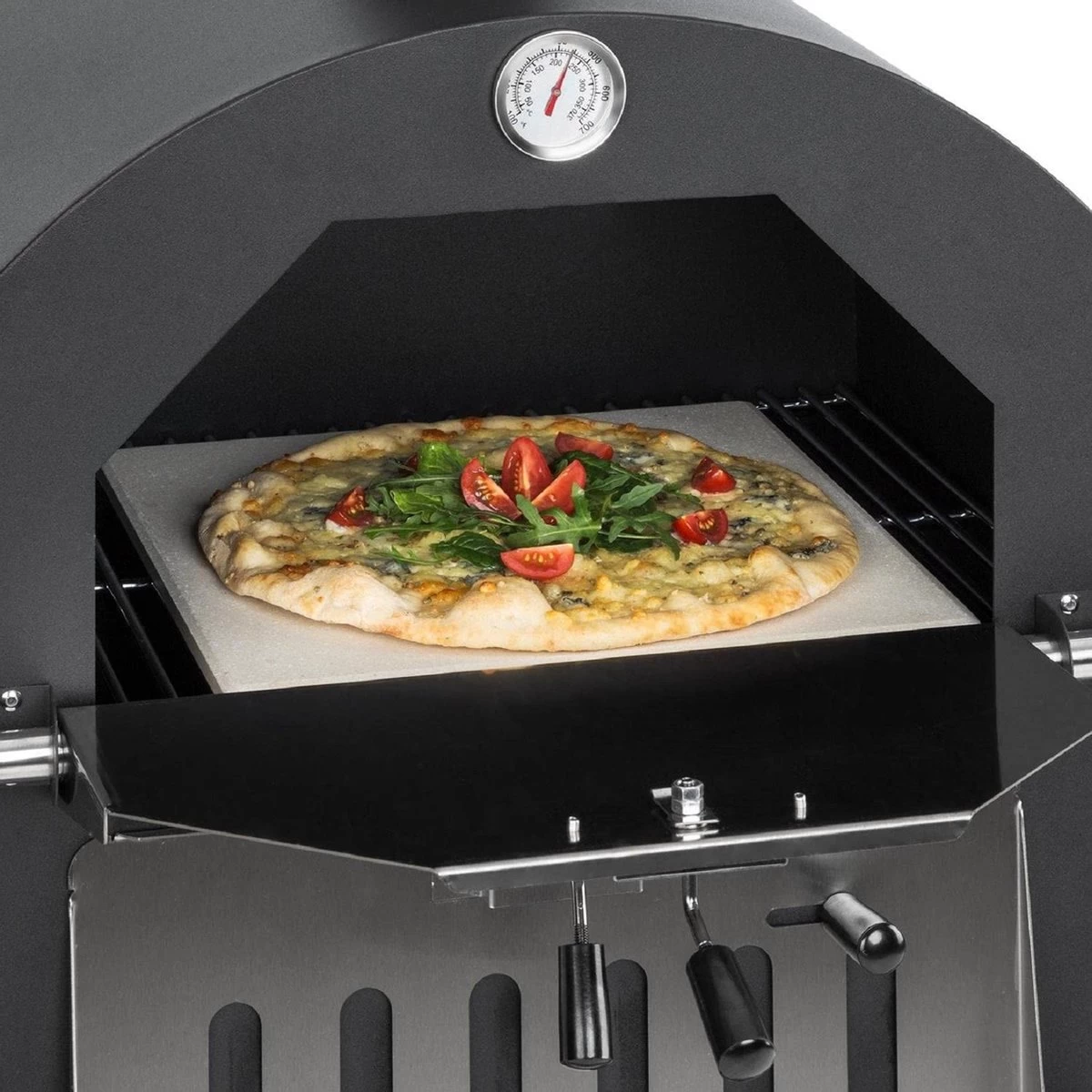 MaxxGarden Pizza Oven - Smoker Barbecue Op Hout, Houtskool Of Pellets - 45 X 65 X 158cm - Afbeelding 4