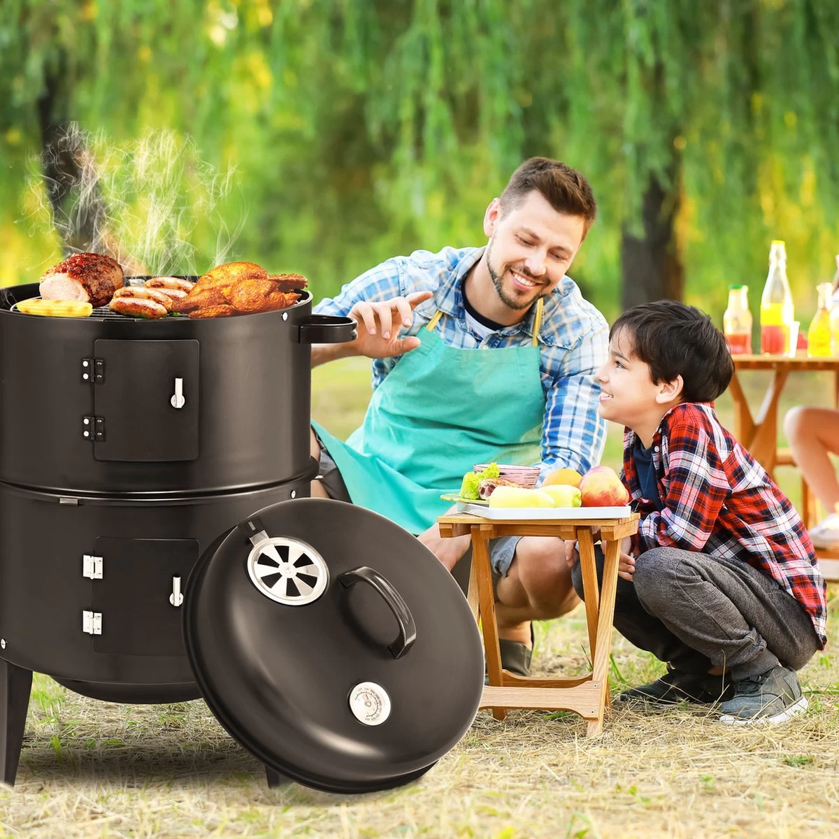 Merkloos Monzana Barbecue-ROKER-Grill-Oven - Afbeelding 9