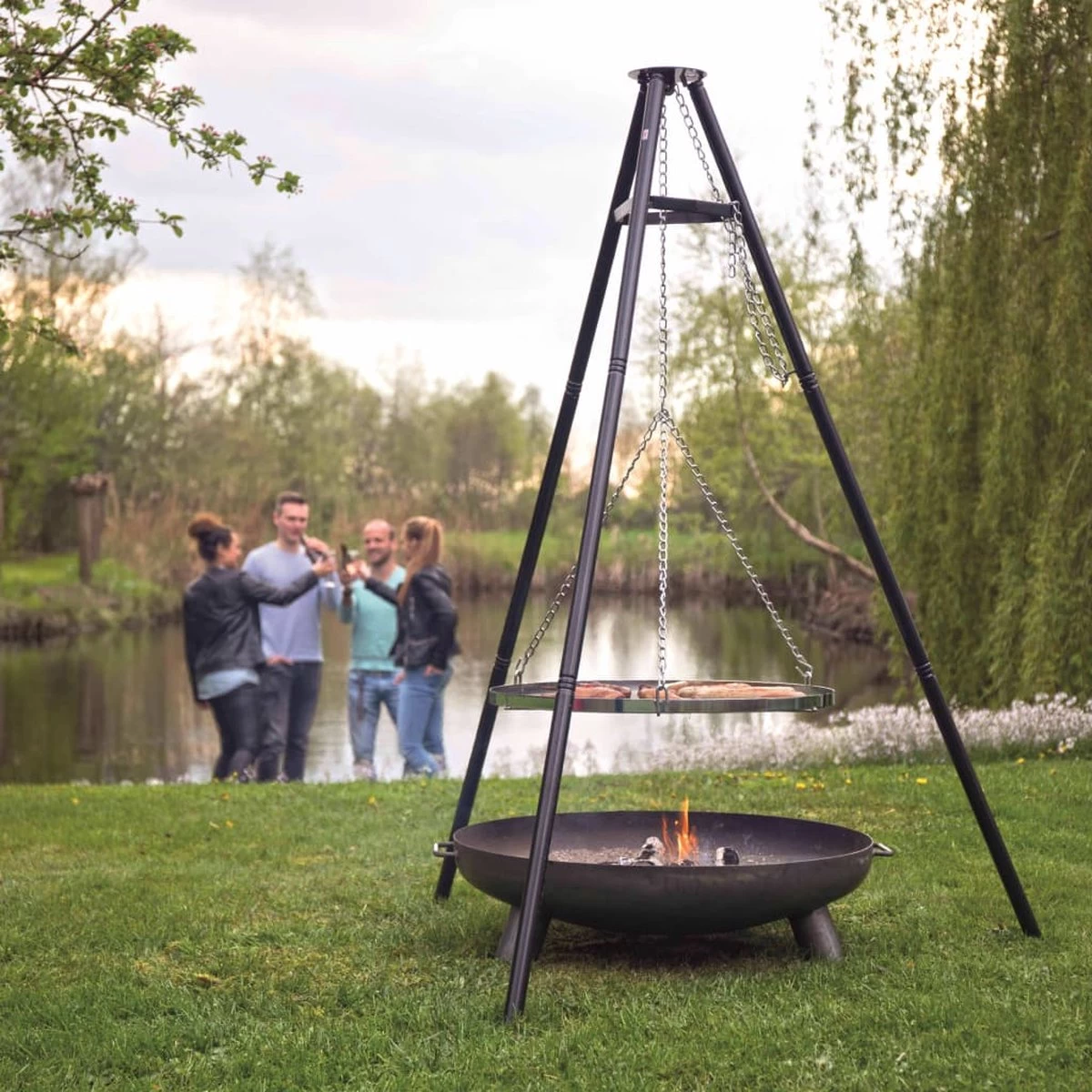BBGRILL Driepoot Barbecue Zwart 172 Cm BBQ TRIPOD - Afbeelding 6
