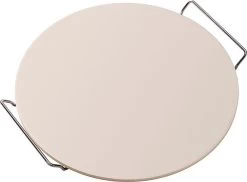 Pizzasteen BBQ & Oven | Pizzaplaat Voor De Lekkerste Bereiding Van Een Pizza Op Jouw Barbecue Of In De Oven | Pizza Stone Rond | Medium (33 Cm)