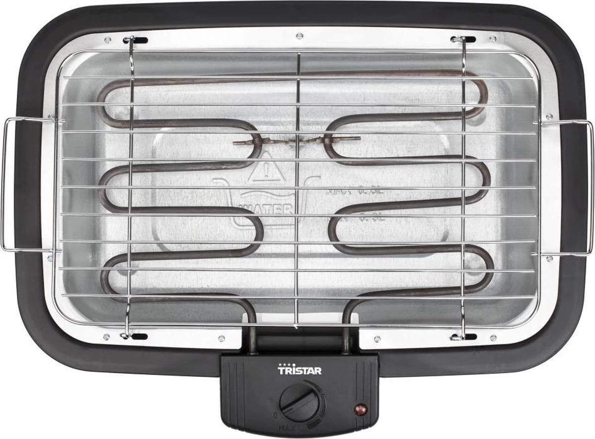 Tristar BQ-2813 Electrische Tafelbarbecue - Grilloppervlak (LxB) 38x22 Cm - 2000W - Zwart - Afbeelding 3