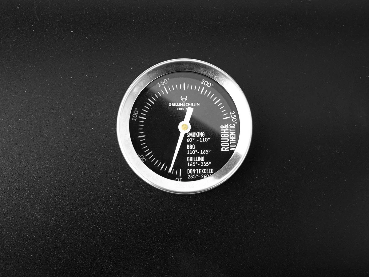 Gusta Barbecue Grill En Smoker - Grilloppervlak (LxB) 22 X 18 Cm - Met Thermometer - Zwart - Afbeelding 2