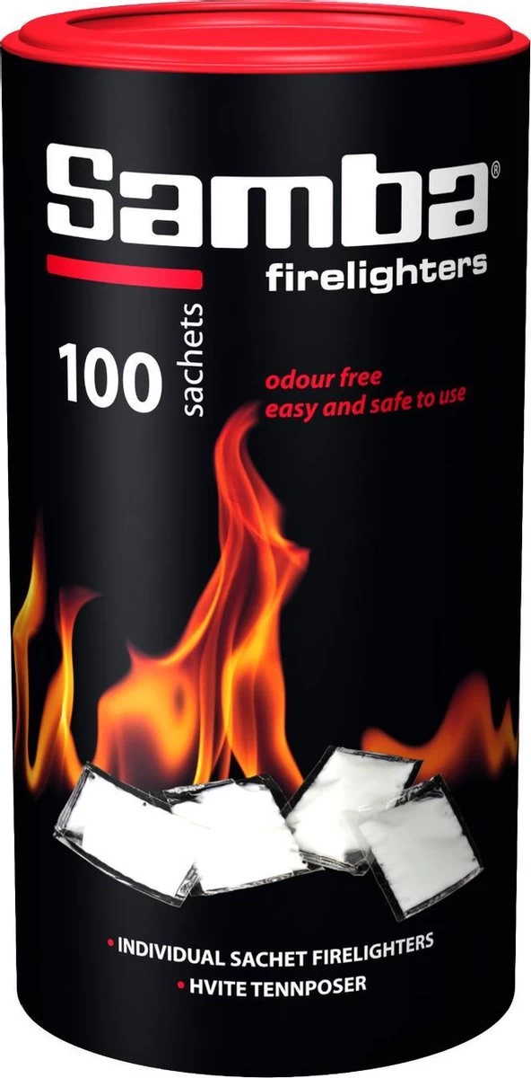 Samba Aanmaakzakjes Openhaard - 100 Stuks In Koker - Afbeelding 2