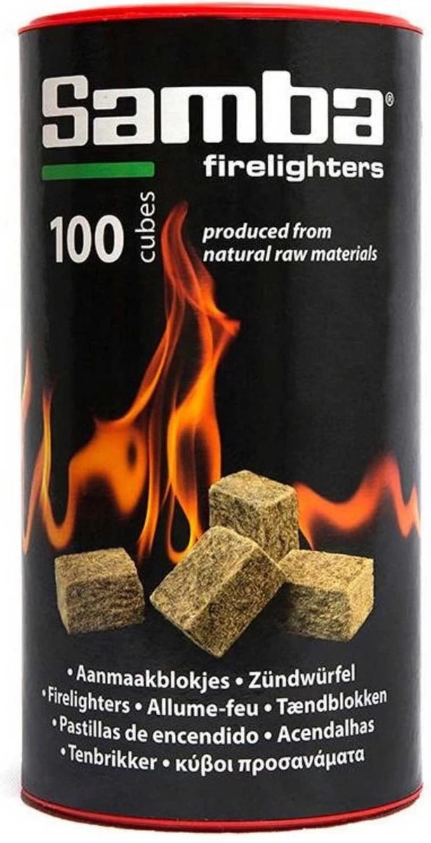 Samba Bruine Aanmaakblokjes Openhaard - 600 Stuks In Kokers - Omdoos - Afbeelding 3