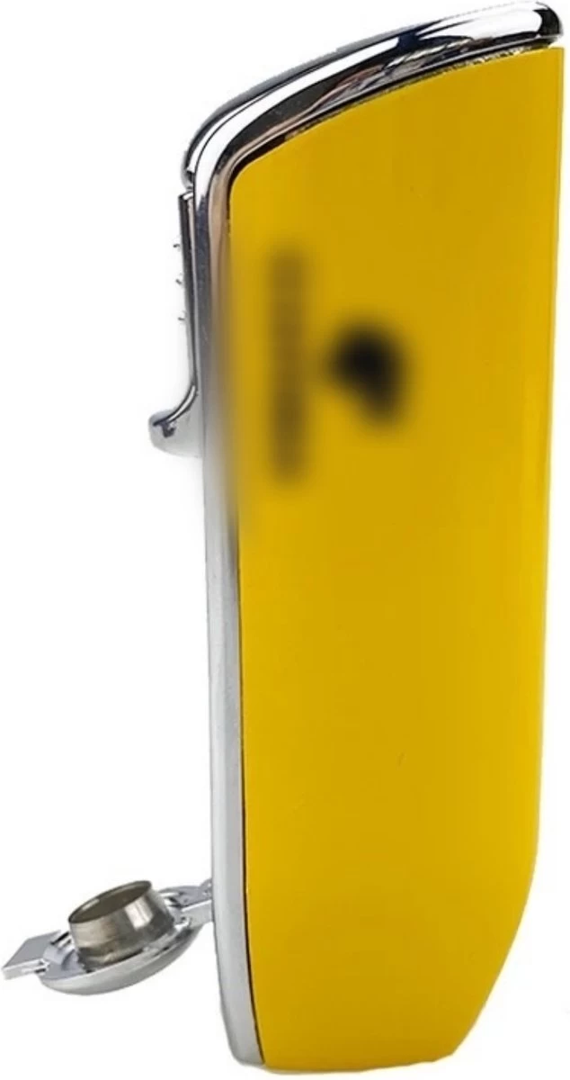 Cohiba Sigarenaansteker En Sigarenknipper Set In Geel - Jet Flame Aansteker Met Boor En Knipper In Luxe Geschenkdoos - Afbeelding 4