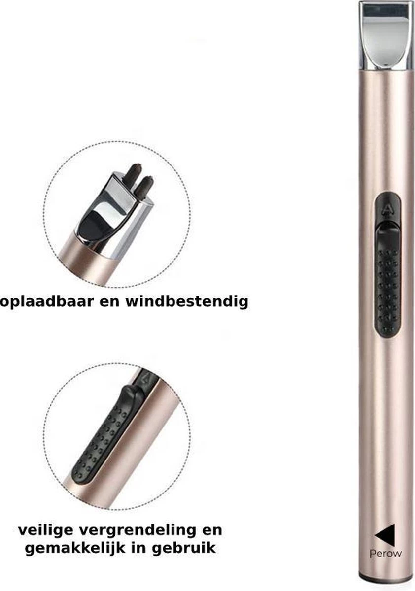 Oplaadbare Lange Elektrische Aansteker - Duurzame Plasma Aansteker - Inclusief Cadeauverpakking - BBQ - Kaarsen - Rose - Afbeelding 7