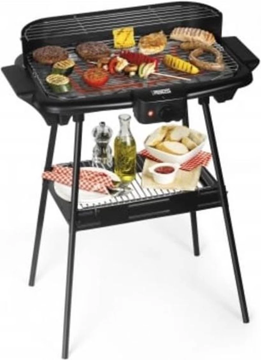 Princess 112247 Elektrische Barbecue – BBQ - Met En Zonder Statief Te Gebruiken - 47x28cm - 2000W