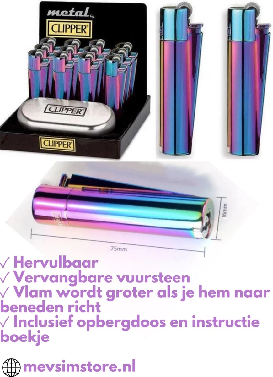 Metalen Clipper Aansteker - Vuursteenaansteker Icy - Afbeelding 6