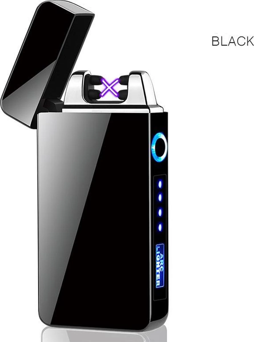 Merkloos Cuberna Elektrische Plasma USB Aansteker Met Batterij Indicator Ice Black - Wind En Storm Bestendig - Geschikt Voor Kaarsen, Vuurwerk, Sigaretten En BBQ - Afbeelding 6