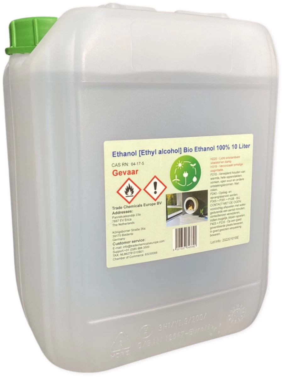 Bio Ethanol - 100% Zuiverheid - BioFair - Bioethanol - Schone Verbranding - Reukloos - 10 Liter Cannister