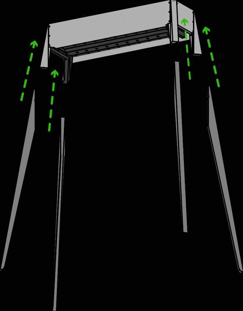 Spiedini Saté-bbq Bali 80 - Saté Houtskoolbarbecue Met Horizontaal Rooster - 80 Cm Lang, 11 Cm Breed - Materiaal: Gealuminiseerd Ijzer - Afbeelding 10