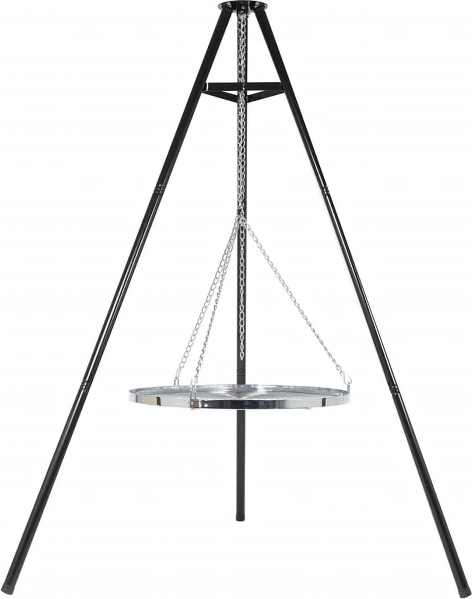 BBGRILL Driepoot Barbecue Zwart 172 Cm BBQ TRIPOD - Afbeelding 2