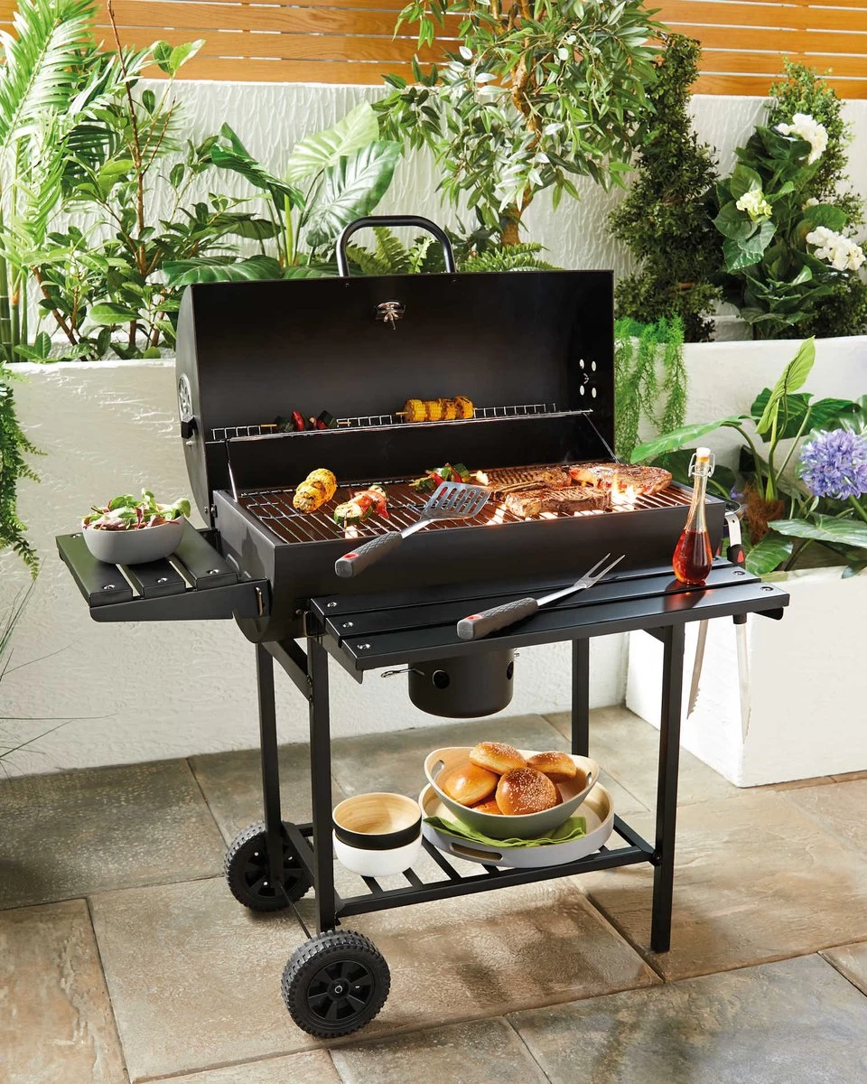 JAP Houtskoolbarbecue - Bbq Thermometer - 70 X 35 Cm - Zwart - Afbeelding 5